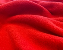 Ткань флис Красный Spun Bio Wash южнокорейский от 300 г/м2