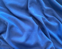 Ткань флис синий Василёк Spun Bio Wash южнокорейский от 300 г/м2