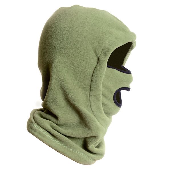 Шапка-маска флисовая зелёная