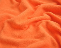 Ткань флис Оранжевый Spun Bio Wash южнокорейский от 220 г/м2